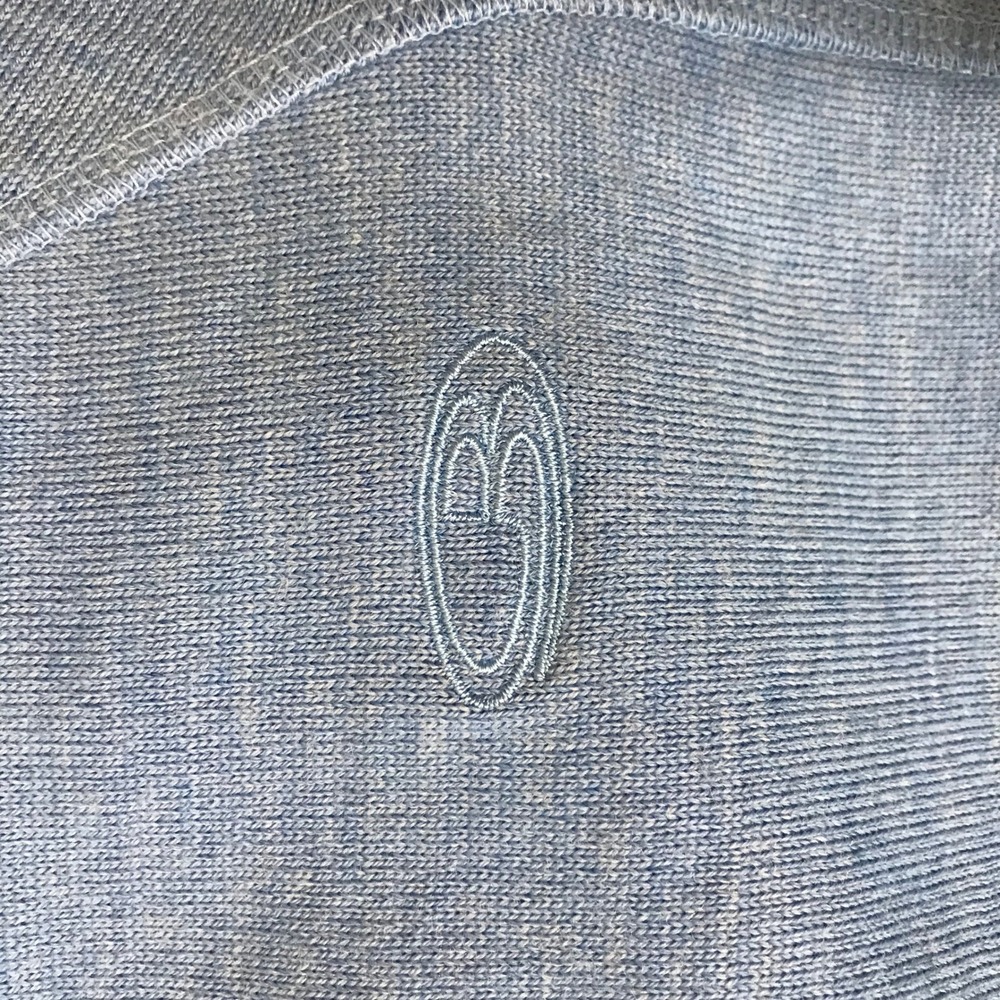 Icebreaker Sport 320 Blue 100% Merino Wool Quarter Zip Pullover WXS Thumbholes - Picture 10 of 10